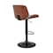Armen Living Brock Adjustable Gray Faux Leather and Walnut Wood with Black Finish Bar Stool LCBCBAWABLGR - alternate 5
